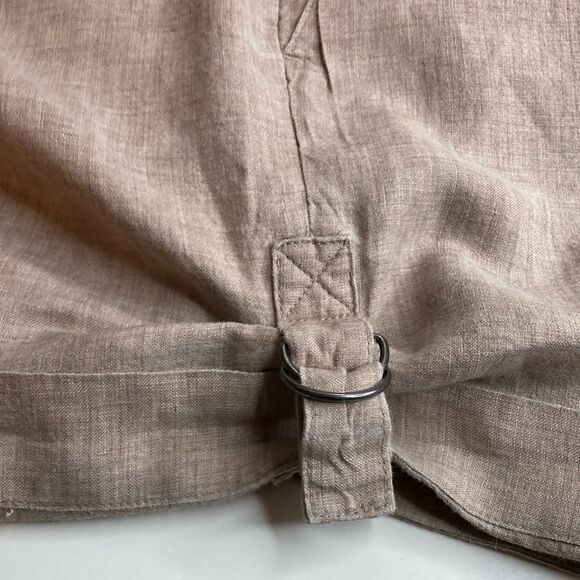 DKNYC 12 LINEN Preppy Roll up Pleated Cuffed SHORTS - Picture 6 of 8